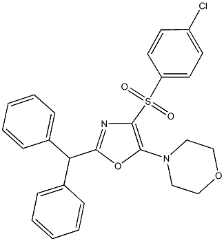 4-{2-benzhydryl-4-[(4-chlorophenyl)sulfonyl]-1,3-oxazol-5-yl}morpholine 结构式