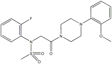 N-(2-fluorophenyl)-N-{2-[4-(2-methoxyphenyl)-1-piperazinyl]-2-oxoethyl}methanesulfonamide Structure