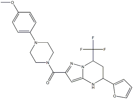 4-(4-{[5-(2-furyl)-7-(trifluoromethyl)-4,5,6,7-tetrahydropyrazolo[1,5-a]pyrimidin-2-yl]carbonyl}-1-piperazinyl)phenyl methyl ether|