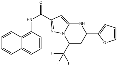 505091-83-8 5-(2-furyl)-N-(1-naphthyl)-7-(trifluoromethyl)-4,5,6,7-tetrahydropyrazolo[1,5-a]pyrimidine-2-carboxamide