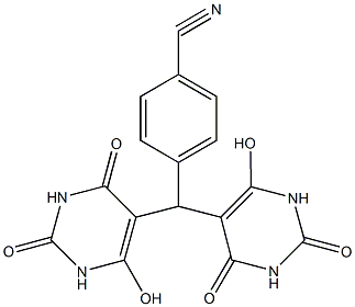 4-[bis(6-hydroxy-2,4-dioxo-1,2,3,4-tetrahydropyrimidin-5-yl)methyl]benzonitrile Structure