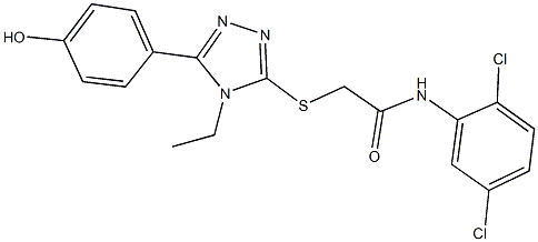 N-(2,5-dichlorophenyl)-2-{[4-ethyl-5-(4-hydroxyphenyl)-4H-1,2,4-triazol-3-yl]sulfanyl}acetamide Structure