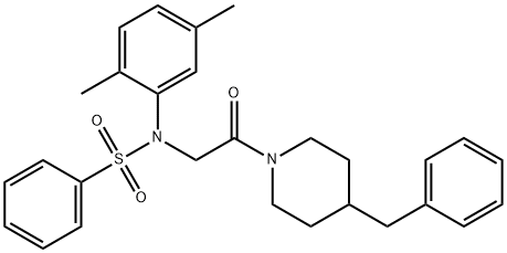 N-[2-(4-benzyl-1-piperidinyl)-2-oxoethyl]-N-(2,5-dimethylphenyl)benzenesulfonamide Structure