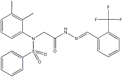 N-(2,3-dimethylphenyl)-N-(2-oxo-2-{2-[2-(trifluoromethyl)benzylidene]hydrazino}ethyl)benzenesulfonamide Structure