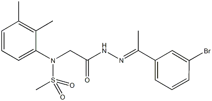N-(2-{2-[1-(3-bromophenyl)ethylidene]hydrazino}-2-oxoethyl)-N-(2,3-dimethylphenyl)methanesulfonamide Struktur