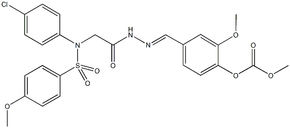506446-24-8 4-[2-({4-chloro[(4-methoxyphenyl)sulfonyl]anilino}acetyl)carbohydrazonoyl]-2-methoxyphenyl methyl carbonate
