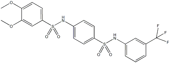 3,4-dimethoxy-N-(4-{[3-(trifluoromethyl)anilino]sulfonyl}phenyl)benzenesulfonamide|