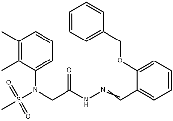 N-(2-{2-[2-(benzyloxy)benzylidene]hydrazino}-2-oxoethyl)-N-(2,3-dimethylphenyl)methanesulfonamide Struktur