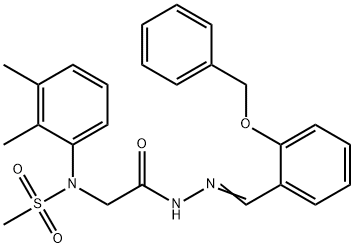 N-(2-{2-[2-(benzyloxy)benzylidene]hydrazino}-2-oxoethyl)-N-(2,3-dimethylphenyl)methanesulfonamide,506446-53-3,结构式