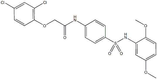 2-(2,4-dichlorophenoxy)-N-{4-[(2,5-dimethoxyanilino)sulfonyl]phenyl}acetamide Structure