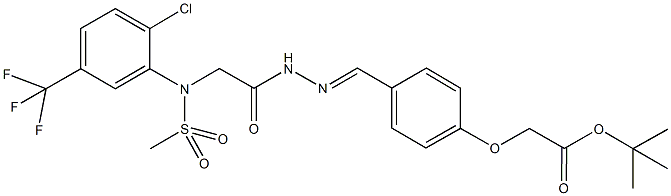 tert-butyl [4-(2-{[2-chloro(methylsulfonyl)-5-(trifluoromethyl)anilino]acetyl}carbohydrazonoyl)phenoxy]acetate,506446-71-5,结构式