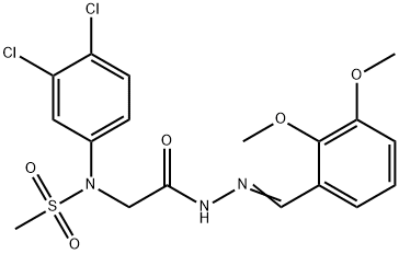 N-(3,4-dichlorophenyl)-N-{2-[2-(2,3-dimethoxybenzylidene)hydrazino]-2-oxoethyl}methanesulfonamide Struktur