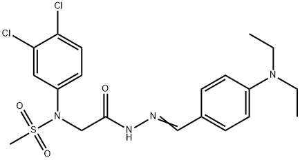 N-(3,4-dichlorophenyl)-N-(2-{2-[4-(diethylamino)benzylidene]hydrazino}-2-oxoethyl)methanesulfonamide 结构式