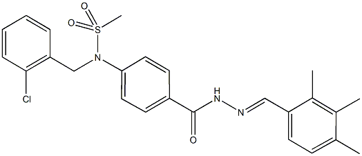 N-(2-chlorobenzyl)-N-(4-{[2-(2,3,4-trimethylbenzylidene)hydrazino]carbonyl}phenyl)methanesulfonamide|