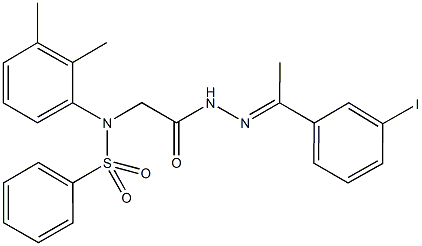 N-(2,3-dimethylphenyl)-N-(2-{2-[1-(3-iodophenyl)ethylidene]hydrazino}-2-oxoethyl)benzenesulfonamide Structure