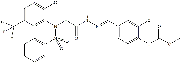 506446-86-2 4-(2-{[2-chloro(phenylsulfonyl)-5-(trifluoromethyl)anilino]acetyl}carbohydrazonoyl)-2-methoxyphenyl methyl carbonate