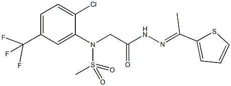 506447-17-2 N-[2-chloro-5-(trifluoromethyl)phenyl]-N-(2-oxo-2-{2-[1-(2-thienyl)ethylidene]hydrazino}ethyl)methanesulfonamide