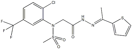 N-[2-chloro-5-(trifluoromethyl)phenyl]-N-(2-oxo-2-{2-[1-(2-thienyl)ethylidene]hydrazino}ethyl)methanesulfonamide|