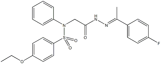4-ethoxy-N-(2-{2-[1-(4-fluorophenyl)ethylidene]hydrazino}-2-oxoethyl)-N-phenylbenzenesulfonamide Structure