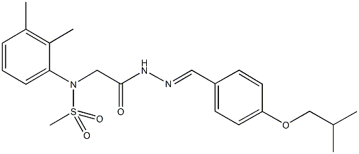 N-(2,3-dimethylphenyl)-N-{2-[2-(4-isobutoxybenzylidene)hydrazino]-2-oxoethyl}methanesulfonamide Structure