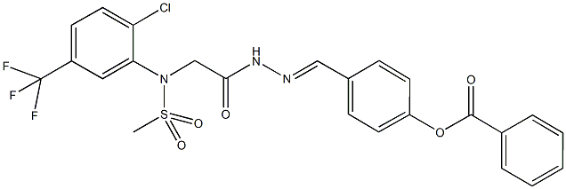 506447-78-5 4-(2-{[2-chloro(methylsulfonyl)-5-(trifluoromethyl)anilino]acetyl}carbohydrazonoyl)phenyl benzoate