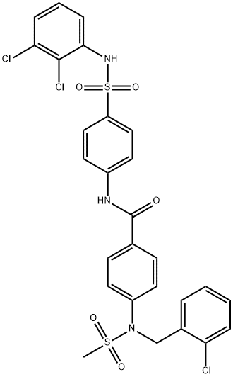 4-[(2-chlorobenzyl)(methylsulfonyl)amino]-N-{4-[(2,3-dichloroanilino)sulfonyl]phenyl}benzamide Structure