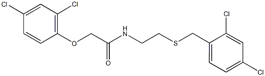 N-{2-[(2,4-dichlorobenzyl)sulfanyl]ethyl}-2-(2,4-dichlorophenoxy)acetamide Struktur
