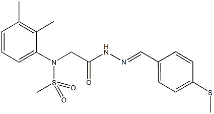 506448-31-3 N-(2,3-dimethylphenyl)-N-(2-{2-[4-(methylsulfanyl)benzylidene]hydrazino}-2-oxoethyl)methanesulfonamide