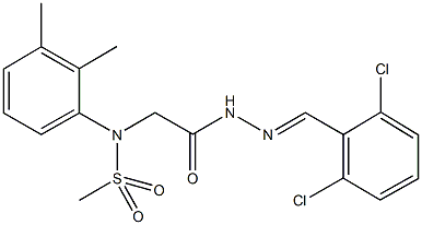 N-{2-[2-(2,6-dichlorobenzylidene)hydrazino]-2-oxoethyl}-N-(2,3-dimethylphenyl)methanesulfonamide Structure