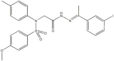 N-(2-{2-[1-(3-iodophenyl)ethylidene]hydrazino}-2-oxoethyl)-4-methoxy-N-(4-methylphenyl)benzenesulfonamide Structure