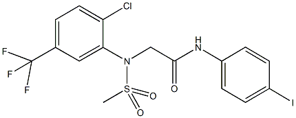 506448-81-3 2-[2-chloro(methylsulfonyl)-5-(trifluoromethyl)anilino]-N-(4-iodophenyl)acetamide