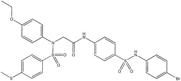 N-{4-[(4-bromoanilino)sulfonyl]phenyl}-2-(4-ethoxy{[4-(methylsulfanyl)phenyl]sulfonyl}anilino)acetamide|