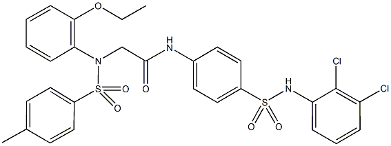 N-{4-[(2,3-dichloroanilino)sulfonyl]phenyl}-2-{2-ethoxy[(4-methylphenyl)sulfonyl]anilino}acetamide Struktur