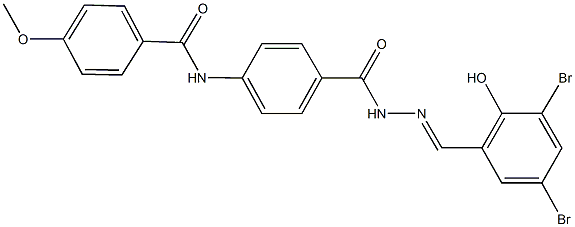 N-(4-{[2-(3,5-dibromo-2-hydroxybenzylidene)hydrazino]carbonyl}phenyl)-4-methoxybenzamide,507250-77-3,结构式