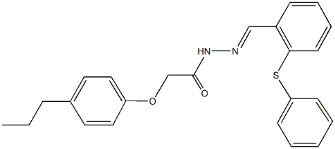 N'-[2-(phenylsulfanyl)benzylidene]-2-(4-propylphenoxy)acetohydrazide,507250-97-7,结构式