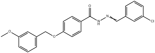 N'-(3-chlorobenzylidene)-4-[(3-methoxybenzyl)oxy]benzohydrazide,507256-46-4,结构式