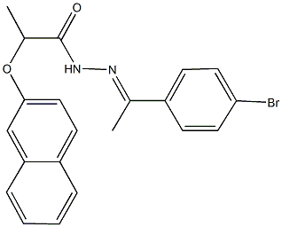 N'-[1-(4-bromophenyl)ethylidene]-2-(2-naphthyloxy)propanohydrazide 化学構造式