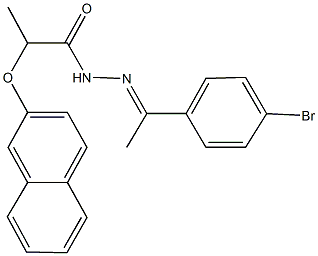 N'-[1-(4-bromophenyl)ethylidene]-2-(2-naphthyloxy)propanohydrazide Structure