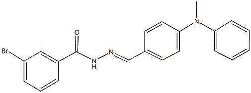 3-bromo-N'-[4-(methylanilino)benzylidene]benzohydrazide 化学構造式