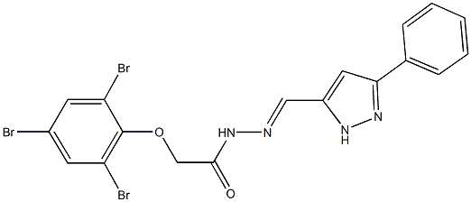 N'-[(3-phenyl-1H-pyrazol-5-yl)methylene]-2-(2,4,6-tribromophenoxy)acetohydrazide Structure