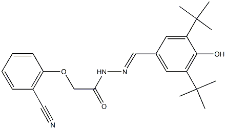 2-(2-cyanophenoxy)-N'-(3,5-ditert-butyl-4-hydroxybenzylidene)acetohydrazide|