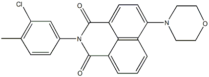 2-(3-chloro-4-methylphenyl)-6-(4-morpholinyl)-1H-benzo[de]isoquinoline-1,3(2H)-dione 化学構造式