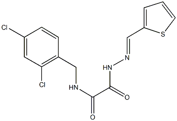 N-(2,4-dichlorobenzyl)-2-oxo-2-[2-(2-thienylmethylene)hydrazino]acetamide Struktur