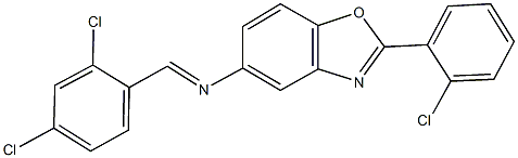 2-(2-chlorophenyl)-N-(2,4-dichlorobenzylidene)-1,3-benzoxazol-5-amine 化学構造式