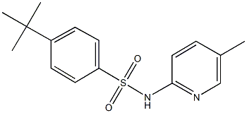 4-tert-butyl-N-(5-methyl-2-pyridinyl)benzenesulfonamide 化学構造式