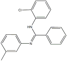 N-(2-chlorophenyl)-N'-(3-methylphenyl)benzenecarboximidamide 化学構造式