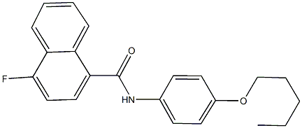 4-fluoro-N-[4-(pentyloxy)phenyl]-1-naphthamide 结构式
