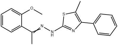 1-(2-methoxyphenyl)ethanone (5-methyl-4-phenyl-1,3-thiazol-2-yl)hydrazone Structure