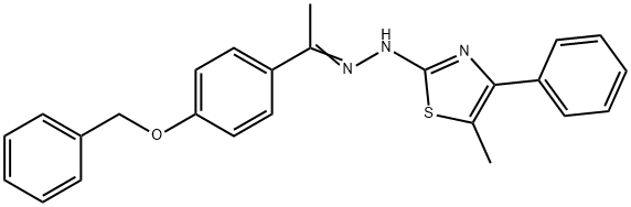 1-[4-(benzyloxy)phenyl]ethanone (5-methyl-4-phenyl-1,3-thiazol-2-yl)hydrazone 结构式