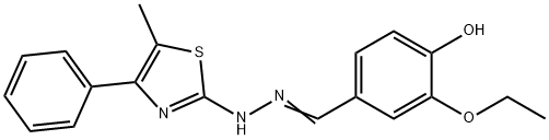 3-ethoxy-4-hydroxybenzaldehyde (5-methyl-4-phenyl-1,3-thiazol-2-yl)hydrazone Structure